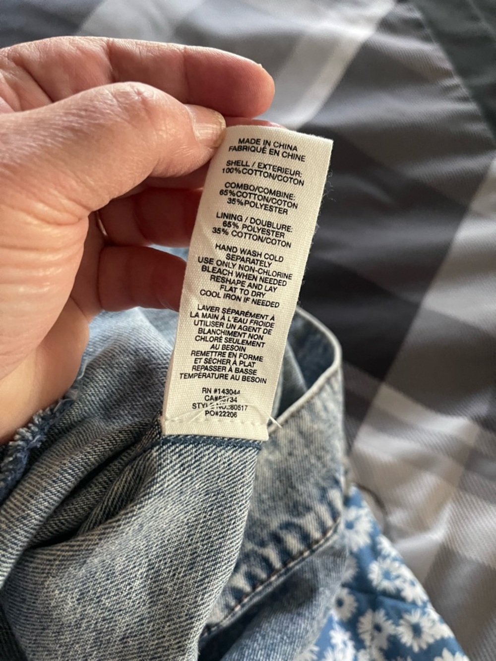 Avec Les Filles Denim Trucker Jacket Cottagecore quilted Patchwork Small - Picture 11 of 12